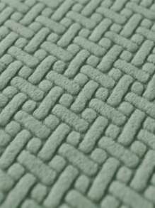 1 pieza Funda de otomana cuadrada de jacquard elástica, antideslizante y duradera para reposapiés, funda todo incluido para taburete, protector de muebles - Multicolor - Ver 8