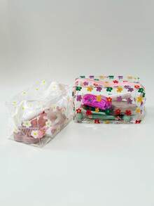 2 Stück Reise-Kulturtasche Set, ideal für den Schulstart. Diese kompakte und stilvolle Makeup-Tasche und tragbare Kulturtasche sind für die täglichen Reisen und den Urlaub von Frauen geeignet. Großvolumige, farbenfrohe Blumenmuster PVC Makeup-Tasche, transparente tragbare Reise-Plastik-Reißverschlusstasche, multifunktionale Kulturtasche-Organizer, Makeup-Tasche/Hautpflege-Tasche, Kulturtasche, Weihnachtsgeschenk, kleine Tasche/Clutch/Handtasche für Frauen, Kosmetik-Organizer, Make-up-Pinsel-Organizer, Mini-Organizer, Großraum-Organizer, Weihnachtsgeschenk, Frauengeschenkempfehlung. - Verschiedenfarbig - Übersicht 7