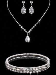 新娘首饰套装 - 项链和耳环