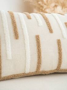 1pc Striped Pattern Tufted Cushion Cover, Simple Throw Pillow Case, Pillow Insert Not Include, For Sofa, Living Room - Multicolor - View 11