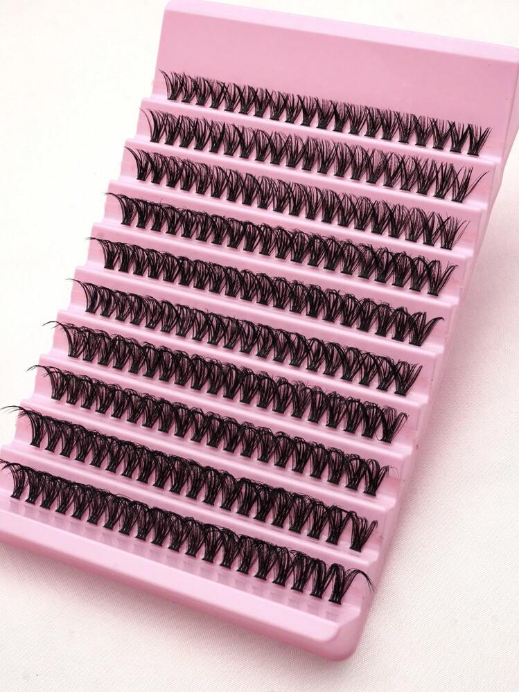 40D/40D*2 200pcs Fluffy Eyelash Extensions 8mm-16mm D Curl Individual Lashes, Makeup Tools For Dense Natural & Dramatic Look, DIY At Home Lash Clusters,Eye Lash Clusters,Individual Eyelashes,Lashes,Fake Lashes - D - View 5