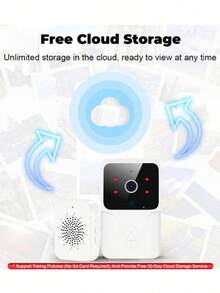 1 pieza Mini timbre de video WiFi con cámara, timbre inteligente visual con control remoto inalámbrico para smartphone, conversación bidireccional, grabación de fotos, función de cambio de voz, batería recargable USB integrada (sin suscripción requerida, por favor consulte nuestro video subido para pasos detallados de uso y descripción del producto!) - Multicolor - Ver 6