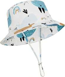 Baby Sun Hat UPF 50+ Sun Protective Toddler Bucket Hat Summer Beach Hats Wide Brim Outdoor Play Hat For Boys Girls