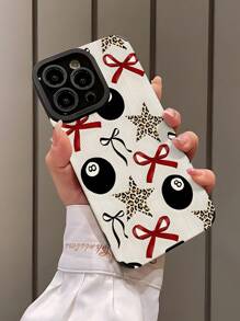 1 carcasă de telefon din piele ecologică, cu dungi verticale minimaliste și funde, compatibilă cu Apple și 16/16PLUS/16PRO/16PROMAX, rezistentă la șocuri, la căderi și la zgârieturi