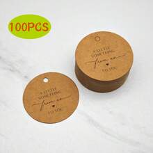 100个印有“我们送给您的小礼物”字样的礼品标签，直径4.5厘米/1.77英寸，圆形，适用于婚礼、派对、活动等场合 | 礼品包装吊牌 - 彩色 - 查看 14