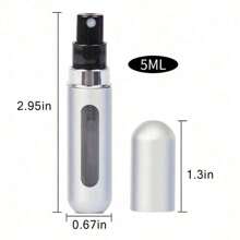 6PCS 5ml Refillable Perfume Atomizer Spray Bottles – Perfume Bottle Portable Fragrance Mist Container For Travel, Gift & Home Use – Shiny Pink