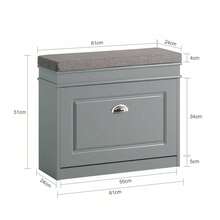 SoBuy Shoe Cabinet FSR82-K-W - 灰色 - 查看 2