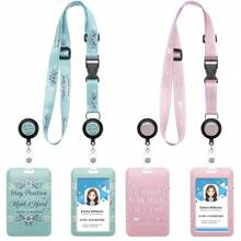 2 Pack Art Sunflower Lanyards For ID Badges,Adjustable Lanyard With Retractable Badge Reel And ID Badge Holder For Ship Card Holder & Cruise Essentials,Funny Work Badge For Men And Women-692488