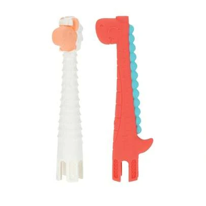 Tube Teether - (2-Pack) Teething Toy - 3+ Months - Llama And Dinosaur,Teether Toy,Birthday