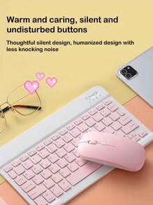 AKKHOO Combos de teclado y ratón - Rosa - Ver 6