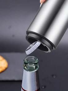 2-1 件套按压式开瓶器，不锈钢开瓶器，高级啤酒瓶盖开瓶器，自动向下施压，不伤瓶口，快速开启，小巧便携的开瓶器，适用于家庭酒吧、野餐、露营、啤酒节、圣诞节、新年、开罐器、开瓶器 - 彩色 - 查看 8