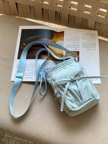 Peach Tree 女士水桶包单肩包斜挎包水壶包运动骑行包夜跑包购物包通勤必备化妆包抽绳设计手机包，时尚多色包包，送给女朋友的礼物 - 彩色 - 查看 17