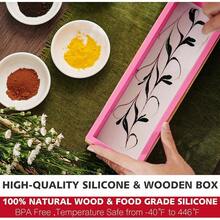 Rectangular Soap Mold Kit With Cutter- 42oz Flexible Silicone Loaf Soap Mold With Wood Box, Stainless Steel Wavy & Straight Scraper For Homemade Craft Soap Making Supplies