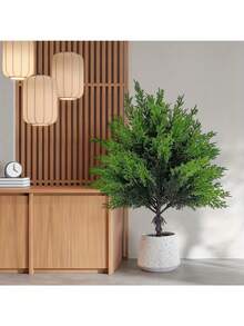 Outdoor Artificial Green Plant Juniper Topiary Ball - Durable Faux Pine Tree/UV Resistant Fake Shrub For Outdoor And Indoor, Patio, Porch, Garden Decor, All Season Holiday Decor, No Power Needed - Maintenance Free, Outdoor Decor, Natural Looking Shrub, Thanksgiving, Christmas Decor, Durable Plastic Shrub - Multicolor - View 12