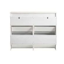 SoBuy Shoe Cabinet With 4 Flaps, Shoe Rack, Shoe Tipper With 8 Storage Compartments, Shoe Chest, Shoe Storage, White, BHT Approx. 105x82x24cm, FSR79-W - 黑與白 - 查看 4