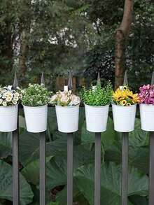 1 pieza Maceta colgante de hierro compacta, Cubo colgante con gancho extraíble, Maceta colgante, Se puede usar para suculentas, plantas verdes, plantas en maceta