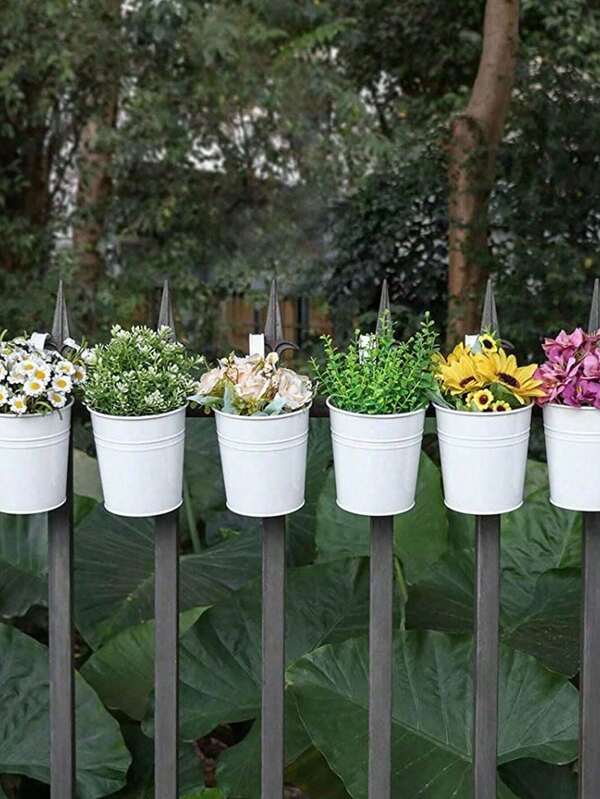 1PC Compact Iron Hanging Pot Planter, Removable Hook Hanging Bucket, Hanging Hanging Pot, Can Be Used For Succulent, Green Plants, Potted Plants