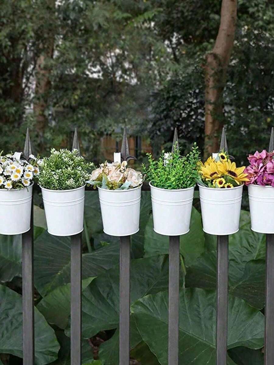 1 pieza Maceta colgante de hierro compacta, Cubo colgante con gancho extraíble, Maceta colgante, Se puede usar para suculentas, plantas verdes, plantas en maceta