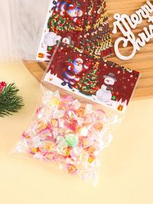 30/50pcs Christmas Santa Self-Adhesive Gift Bags, Snowman Christmas Tree Pattern, Transparent Plastic Cellophane Candy Bags, Merry Christmas Home Decor, 2026 Multi-Purpose New Year Gift Wrapping Supplies, Christmas Decorations, Christmas Pajamas, Christmas Gifts, Christmas Decor - Multicolor - View 8