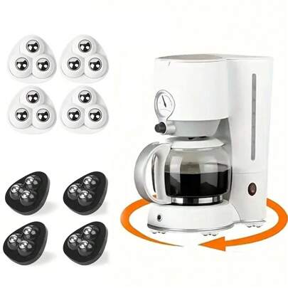 4/8pcs Mini Self-Adhesive Swivel Casters, 360° Rotation, ABS Rotating Rollers For Home And Kitchen Use