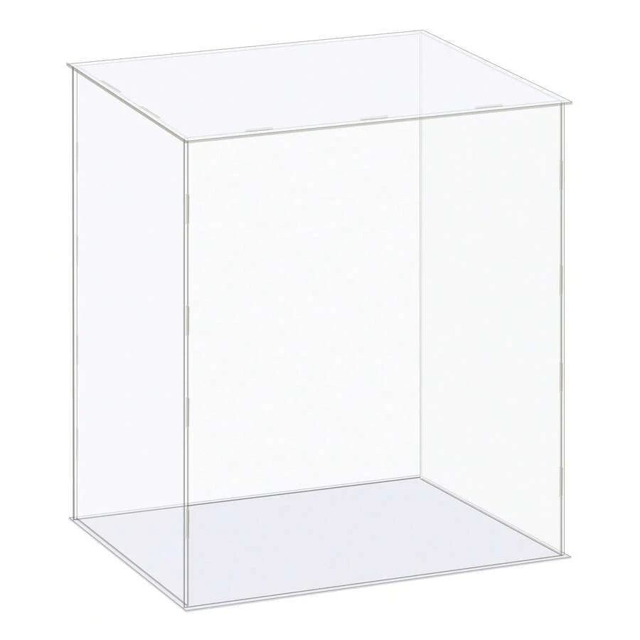 Vitrina transparente, caja de acrílico para ensamblar, caja a prueba de polvo para exponer coleccionables y manualidades - Transparente 14,1 x 10 x 16,1 pulgadas - Ver 1