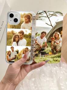 1pc Personalized Double-Sided Photo Notebook/Phone Case For Valentine's Day, Couples, Pets, Compatible With IPhone 16 Pro Max/16 Plus/16 Pro/16/11/11 Pro Max/12/12 Pro/12 Pro Max/13/13 Pro/13 Pro Max/14/14 Plus/14 Pro/14 Pro Max/15/15 Plus/15 Pro/15 Pro Max/7/8 Plus/XR/XS Max/X - Clear - View 9