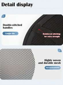 1pc Durable Foldable Simple Laundry Basket, Large Size For Washing Clothes, Baby Toys Storage & Organization, Fashion Mesh Design, Wide Opening For Bathroom Use - Multicolor - View 5