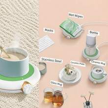 5-Inch USB-Powered Electric Coffee Mug Warmer/Constant Temperature Cup Heating Pad - Keeps Drinks Hot At 55°C, Cup Warmer With Magnetic Rotary Automatic Mixing , Perfect For Coffee, Tea, Water, And Hot Chocolate - Halloween Gifts For Women