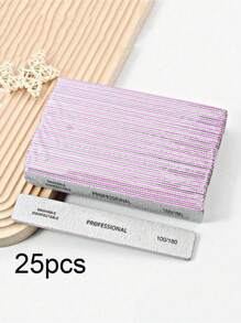 20Pcs Rectangle Nail Files 100/180Double Sided Emery Board Washable Emery Boards Reusable Nail Buffers Manicure Tools For Natural Nails Acrylic Nails Home And Salon Use,Nail Supplies,Nail Tools,Nail Art Tools,Back To School,Nails,Nail Tools For Press On Nails - Dusty Purple - View 16