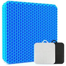 19.7" Gel Seat Cushion, Super Large & Thick Office Chair Cushion For Long Sitting - Back Hip Tailbone Pain Relief Cushion, Egg Seat Cushion Desk Chair Pads For Cars Wheelchair - Fits Up To 350 Lbs-222684 - BlueMedium - 查看 2