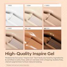 Cat Eye Gel Nail Polish Set, 6 Colors 9D Glassy Cat Eye Glitter Gel Polish Black Red Purple Blue Silver Brown Nail Polish All Seasons With Magnet Soak Off Led DIY Salon Gift-842643 - A1B經典裸體系列 - 查看 5