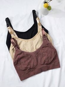 3PCS Lightweight Model Without Steel Rings, Detachable Fasteners, Convenient For Breastfeeding, Simple And Comfortable Maternity Nursing Bra Suitable For Home Use And For Outings With Children This Bra Is Made Of Soft And Comfortable Material, Which Not Only Makes The Mother Feel Comfortable But Also Makes The Baby Feel At Ease This Bra Is Breathable And Lightweight, Making It The Perfect Choice For Summer Purchases - Nhiều màu - Xem 4