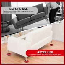 5-Piece Upgraded Durable Furniture Moving Slider Set - Heavy-Duty Portable Roller Base Tool For Single-Person Operation | Effortless Large Item Mover For Refrigerators, Sofas & Cabinets - Labor-Saving Floor Protection Design For Home, Office & Apartment Relocation