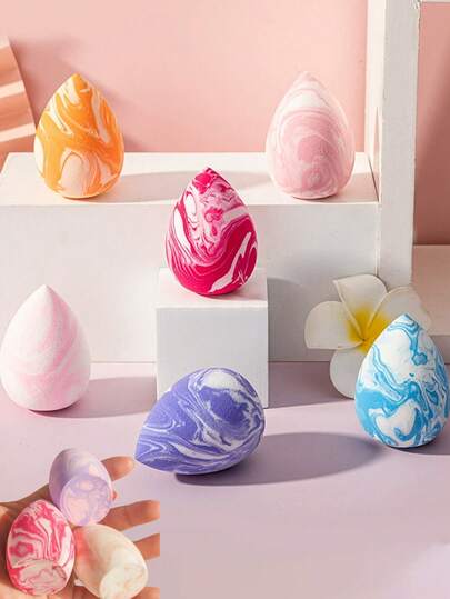 Set de 30 piezas de esponjas mezcladoras de maquillaje, borlas de maquillaje, mezclador de maquillaje sin látex apto para polvos sueltos, líquidos, cremas y bases, suave y amigable con la piel, apto para cosméticos en crema y en polvo, sin látex, se puede usar húmedo o seco, esponja de belleza profesional, esponja de corrector ultra suave