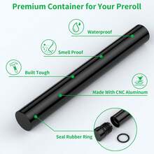 Metal Tube Container(2 Pack), Portable Aluminum Waterproof Storage Tube Holder Case Travel Box Fit In Pocket Purse Great For Traveling - Multicolor - View 4
