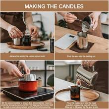 Kit de elaboración de velas de cera de soja pura - Gránulos de fusión de bajo humo, fórmula vegana de combustión limpia para manualidades navideñas (Halloween/Navidad), fragancias para el hogar y regalos