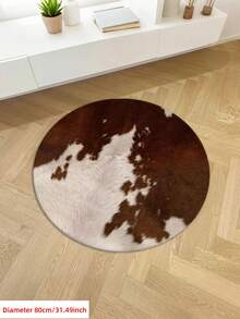 1 tấm thảm tròn in họa tiết giả da - Siêu mềm mại và thoải mái, phù hợp cho phòng ngủ, phòng khách, phòng học, văn phòng, tiền sảnh, có thể dùng làm thảm chùi chân, thảm polyester thấm hút hiện đại, có thể giặt máy, phù hợp cho phòng khách - Trang trí nhà cửa quanh năm, thảm tròn phòng ngủ, thảm cạnh giường, thảm trang trí, thảm tròn, trang trí nhà cửa | Trang trí phòng ngủ | Trang trí mùa thu/đông - Nhiều màu - Xem 12