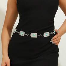 女士时尚腰链，复古设计，秋季，万圣节 - 銀色 - 查看 11