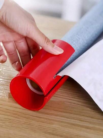 2 pezzi Taglierina scorrevole per carta da regalo, macchina per tagliare la carta per feste natalizie, taglierina scorrevole per carta da regalo, forbici per incartare regali, coltello per carta decorativa natalizia, taglierina rotonda per carta, coltello multiuso per incartare regali, comoda, affilata, con foro di grandi dimensioni e spessa, taglierina cilindrica portatile