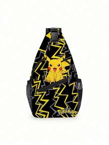 Bolso cruzado, de cintura o de pecho con impresión 3D de Pikachu Pokémon para estudiantes de primaria y secundaria