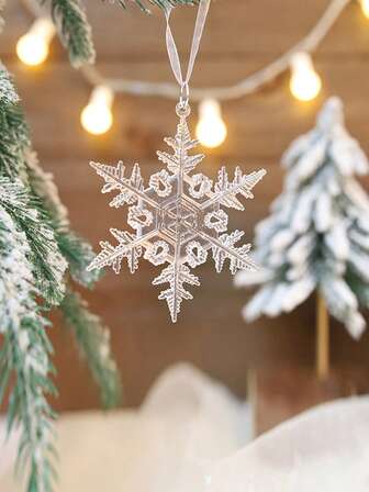 1pc Holiday Decoration Hanging Ornament Hanging Ornament, Outdoor Garden Decoration Hanging Ornament, Leaf & Snowflake Decoration Hanging Ornament Home Decor Christmas Decorations Room Decor Christmas Winter