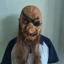 1pc Halloween Witch Horror Mask, Witch Long Hair Latex Hat Mask, Hat Performance Long Hair Old Witch Mask, Multiple Styles Available