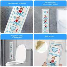 Gráfico de entrenamiento para ir al baño, Horario visual de entrenamiento para ir al baño, Tarjetas para educación visual especial, Material de aprendizaje para el aula de educación especial, Gráfico de rutina para autismo - Blanco - Ver 8