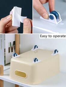 4pcs Adhesive Casters, 4pcs/Set Adhesive Casters Suitable For School And Home - Easy To Use Casters For Storage And Transportation