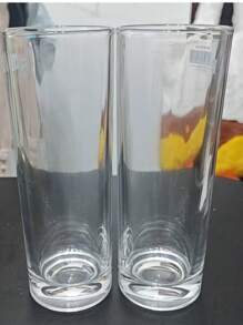 280ml Straight Glass Water Cup, Breakfast Milk Cup, Cold Drink Juice Cup, Thickened Tea Cup, Beer Cup,Long Handled Cup Brush, Bottle Brush,Cup And Brush Set