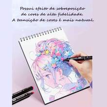 24/36/40/48/60/80 Colors Dual Tip Marker Pen/Art Painting/Watercolor/School Supplies - 24色/套 - 查看 3