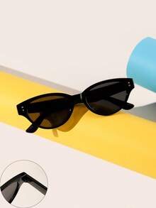 1 PC Teen's 14-16Y Metal Hinge Sunglasses Casual Oval Frame Eyewear Suitable For Holiday Outing And Daily Life Clothing Accessories - Multicolor - View 7