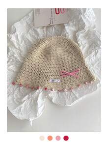 1 件混合纤维针织渔夫帽，百搭大气，增强面部瘦身纱线帽，扎染波西米亚派对优雅复古街头别致宫廷风格针织渔夫帽 - 彩色 - 查看 2