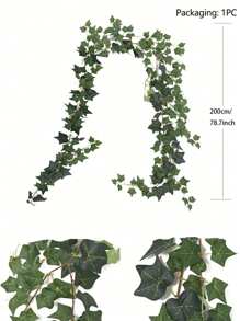 Ivy Vines 1pc/2pcs 200cm Suitable For Furniture Decoration, Autumn Decoration, Thanksgiving, Stair Door And Window Decoration, Four Seasons Decoration, DIY Decoration,Wedding Decoration