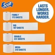 Scott ComfortPlus Toilet Paper, 12 Double Rolls, 231 Sheets Per Roll, Septic-, 1-Ply Toilet Tissue - 231 tờ (Gói 12 tờ) - Xem 3